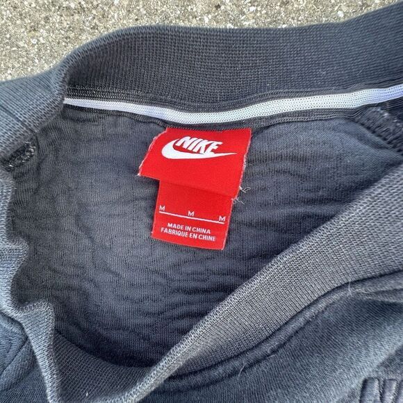 Nike Sportswear Club Fleece Sweatshirt Womens Medium Black Rally Quilted - Picture 4 of 8